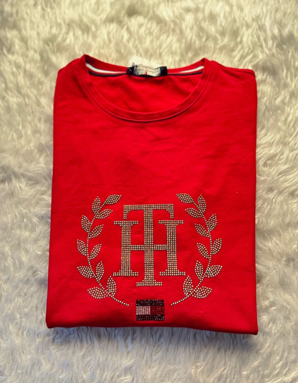 Camiseta Roja Tommy Hilfiger con Brillos